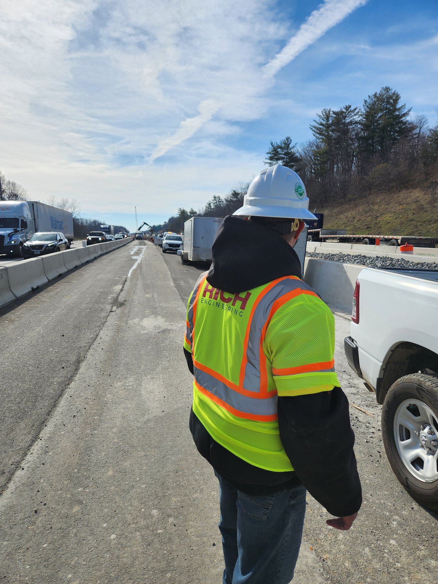 I-81 widening construction, Roanoke County, Virginia